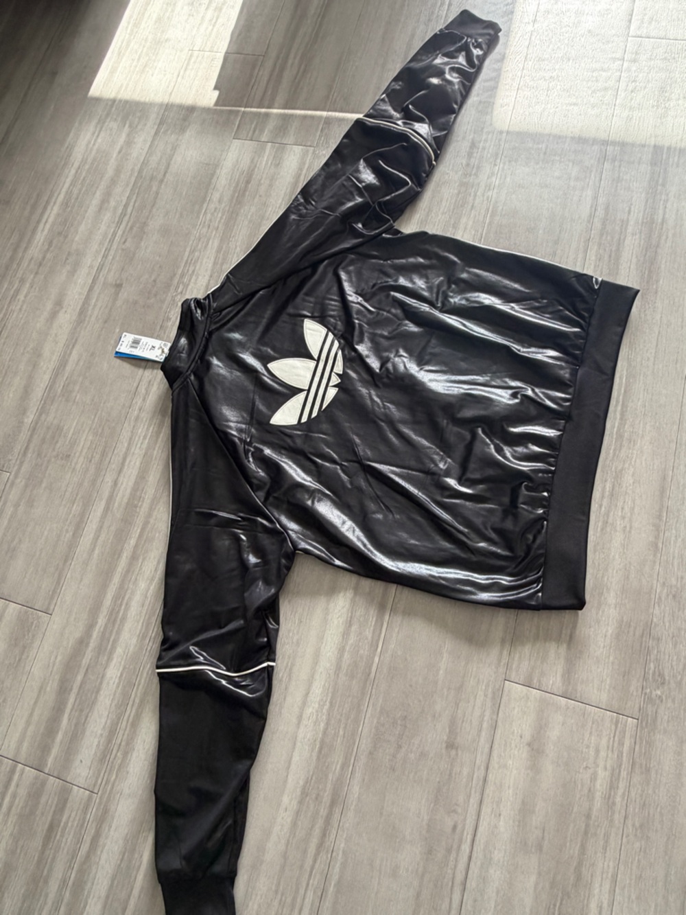 Adidas Black Trefoil Track Jacket (XL) - Picture 5 of 6